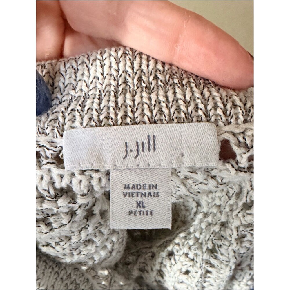J.Jill Marled Open Knit Cardigan Tank Set XL Petite - Picture 8 of 10